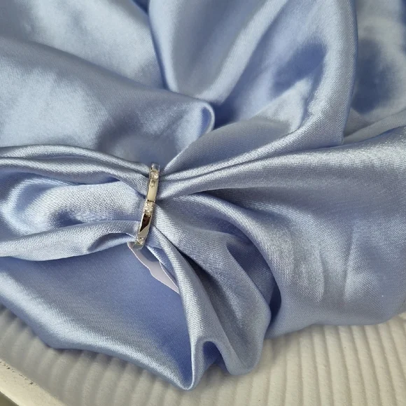 925 Sterling Silver Ring | Size 7 AAA Cubic Zirconia |Minimalist Stackable Band - Picture 4 of 5